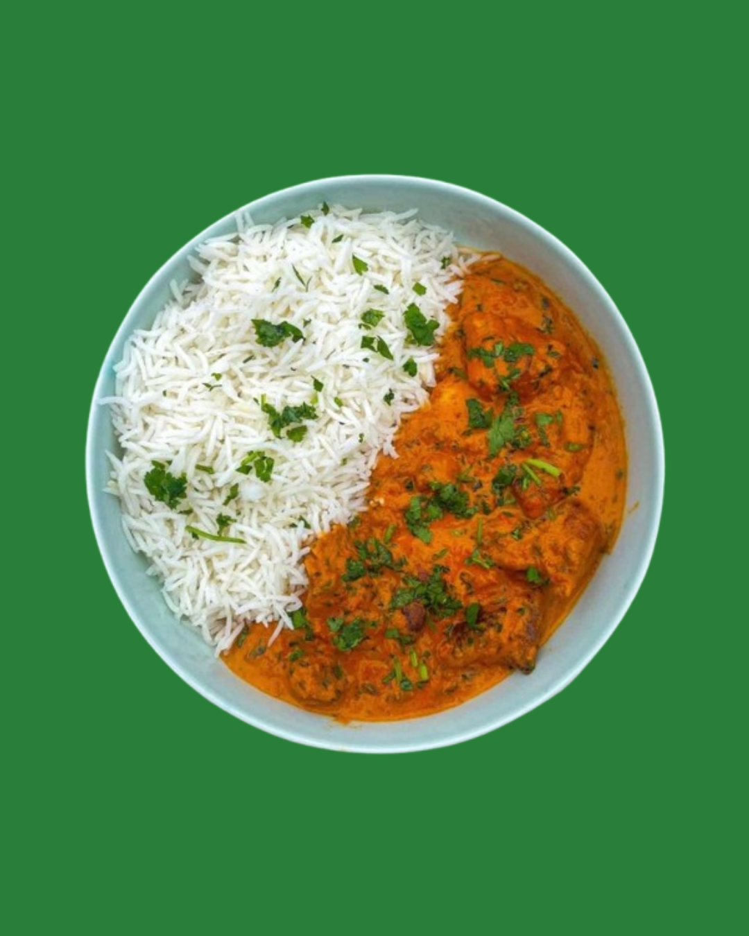 Butter chicken + chicken fried Rice bowl